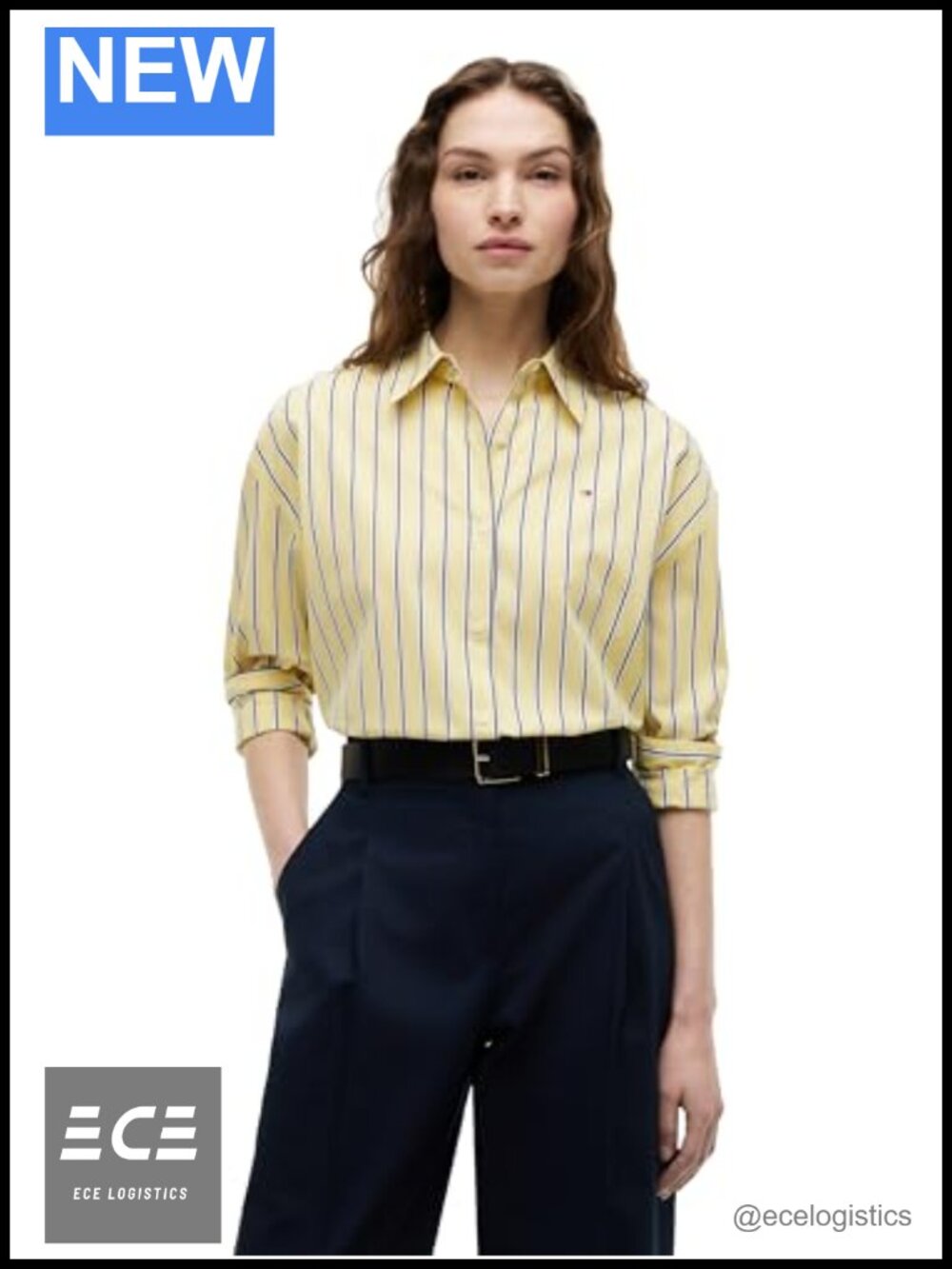 Women's Cotton Long Sleeve Button Down Shirt Boxy Fit Collared